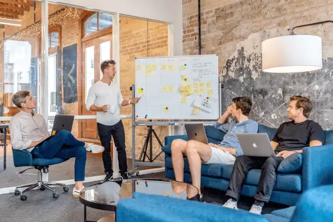 Marketing team upskilling together